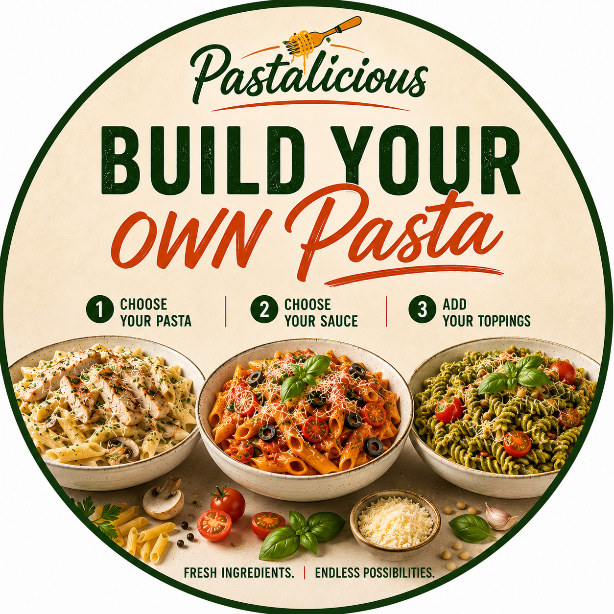 Build Your Own Pasta Bowl